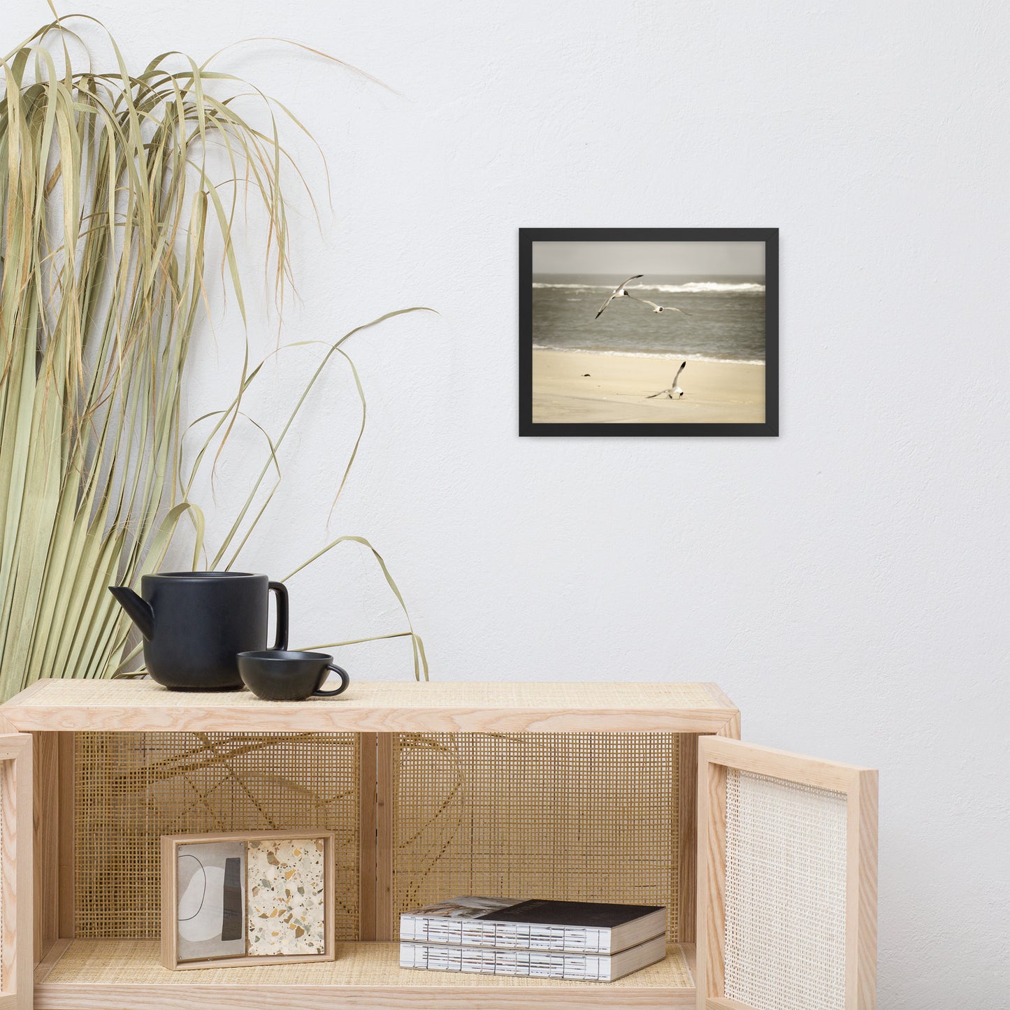 Life at the Shore Coastal Landscape Photo Framed Wall Art Print