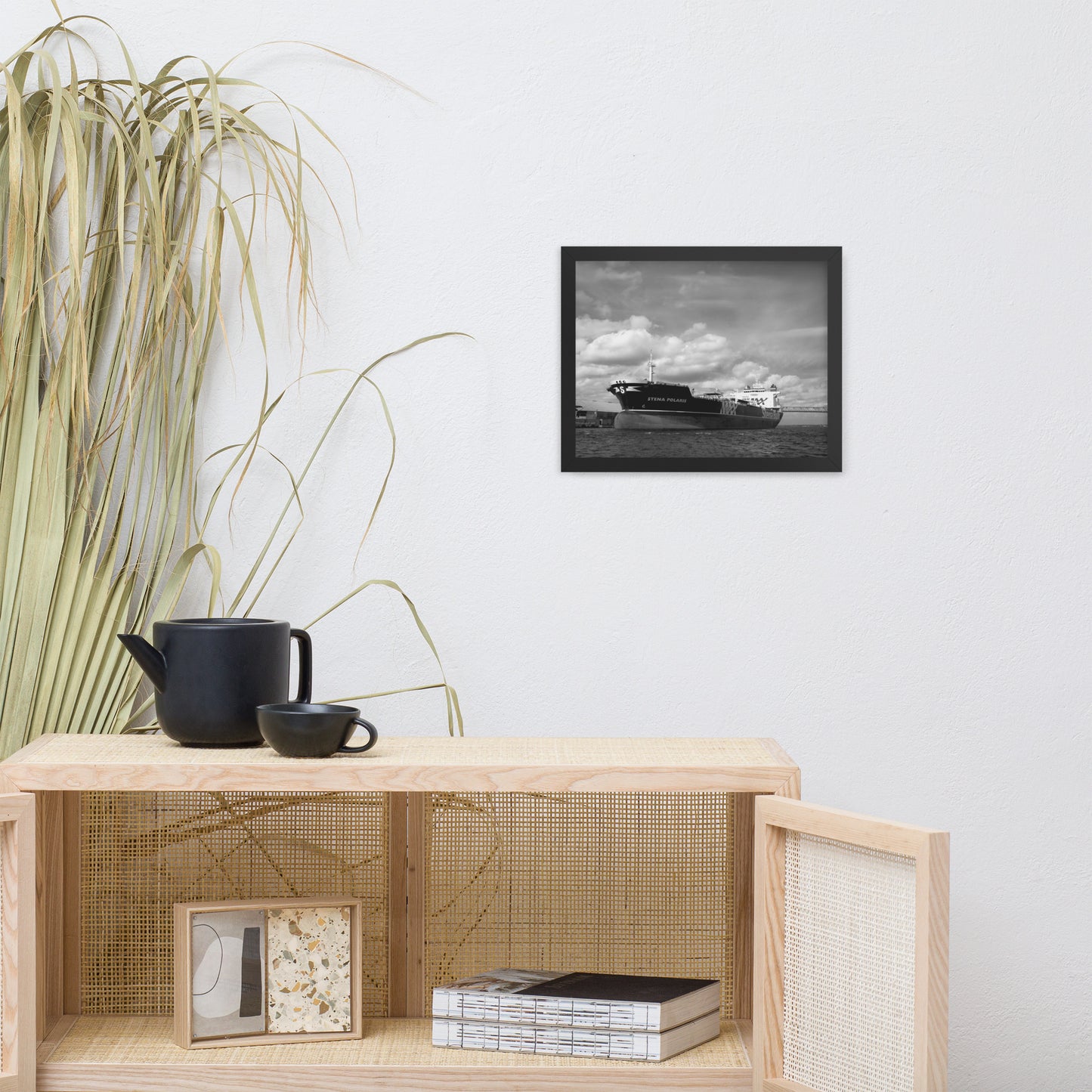 Ship on the St. Johns River Coastal Photo Framed Wall Art Print