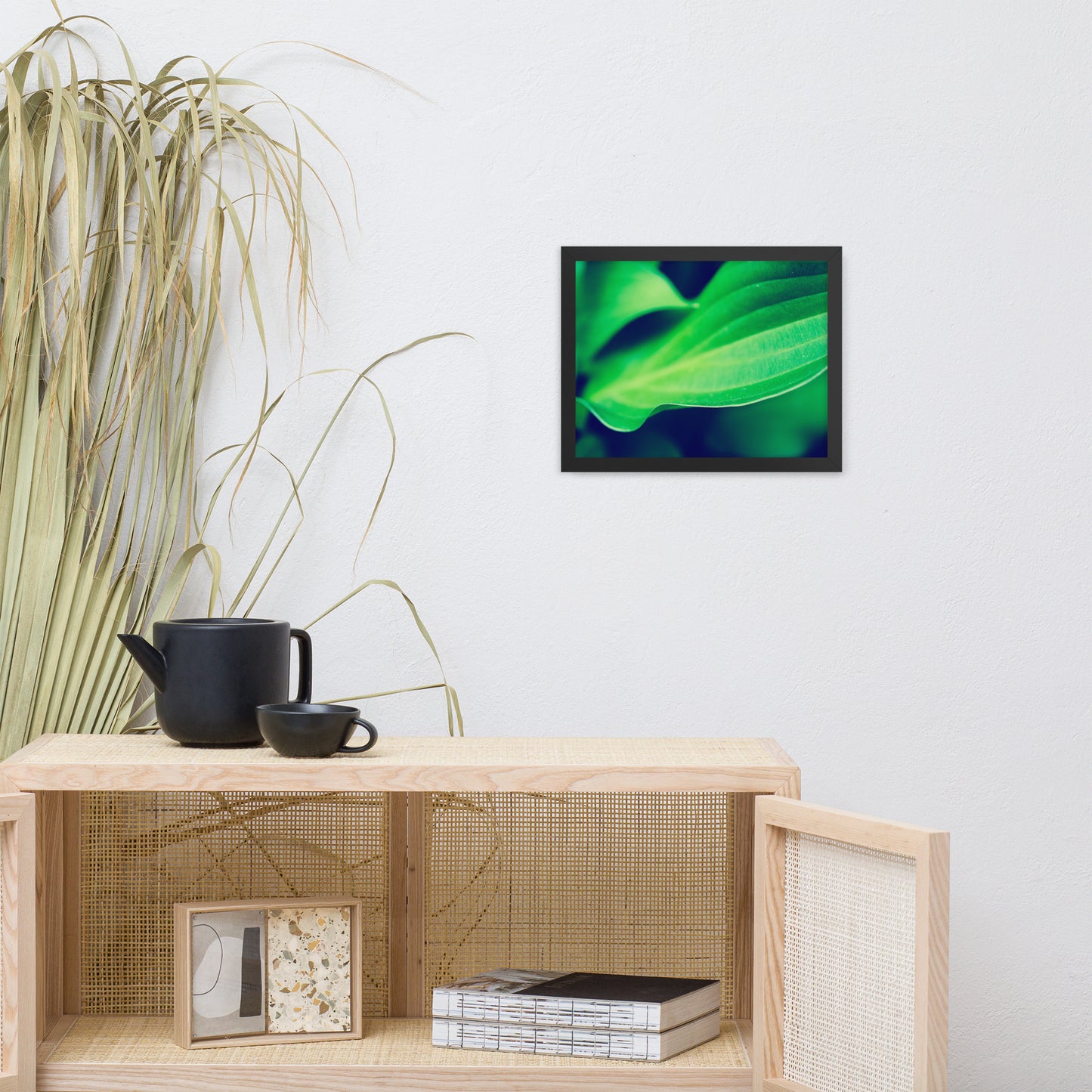 Mellow Hosta Leaves Botanical Nature Photo Framed Wall Art Print