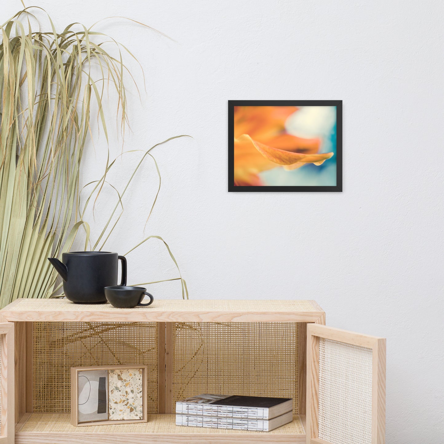 Serene Petals of Life Floral Nature Photo Framed Wall Art Print