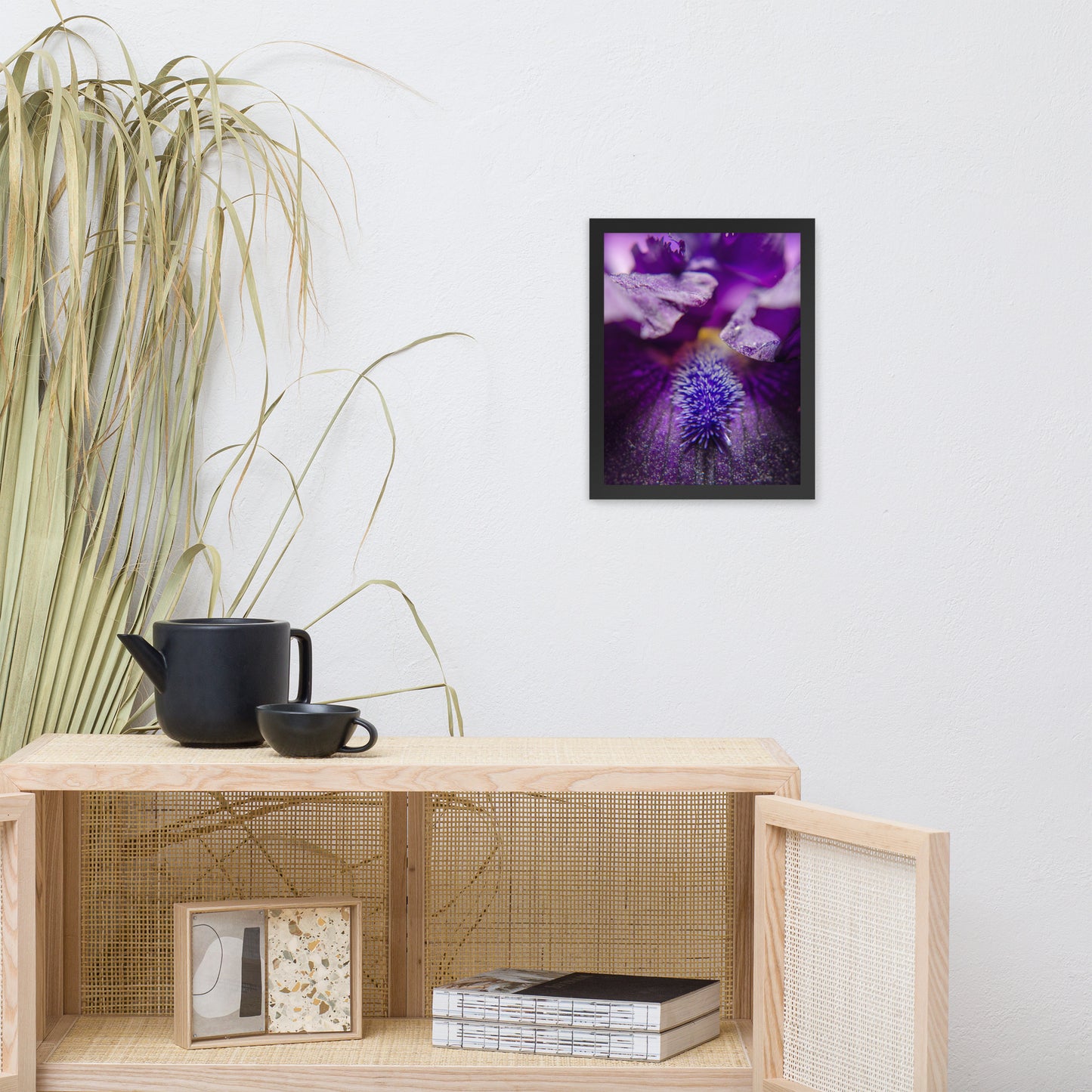 Stigma of Iris Floral Nature Photo Framed Wall Art Print