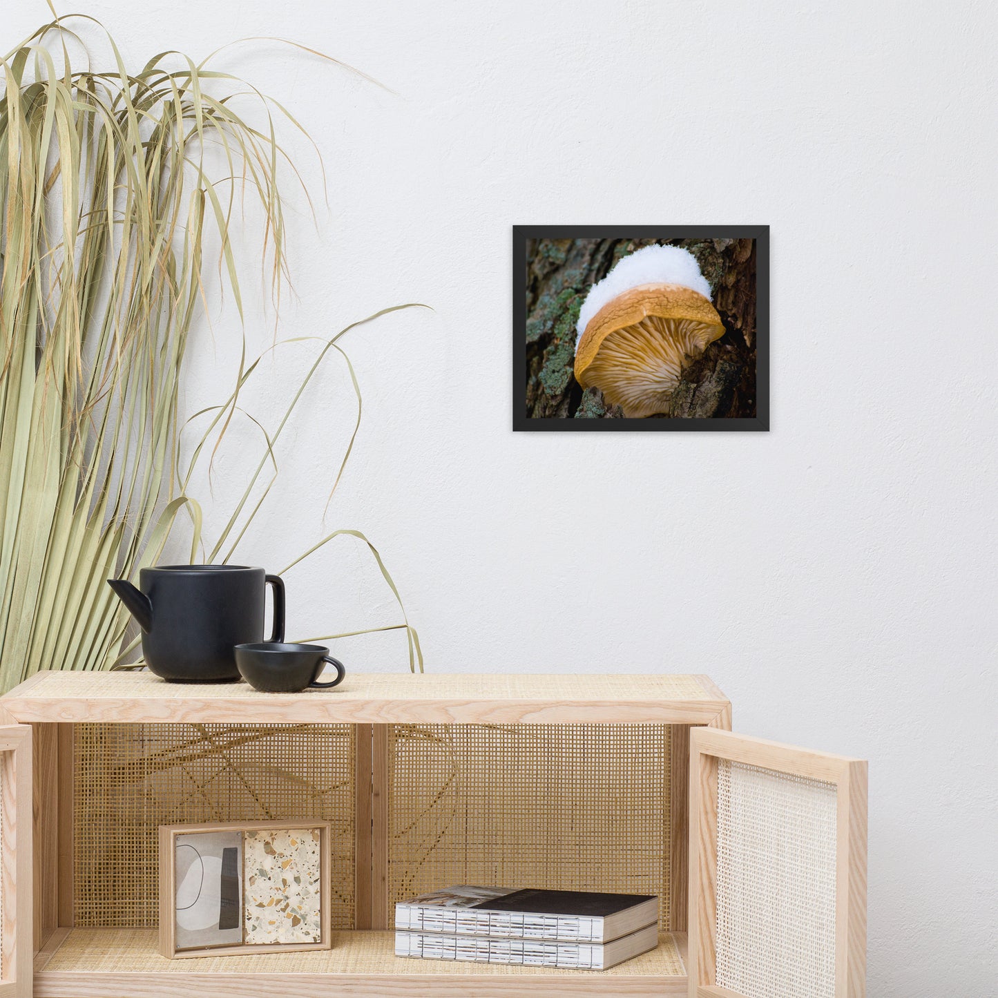 Snow Fungus Botanical Nature Photo Framed Wall Art Print