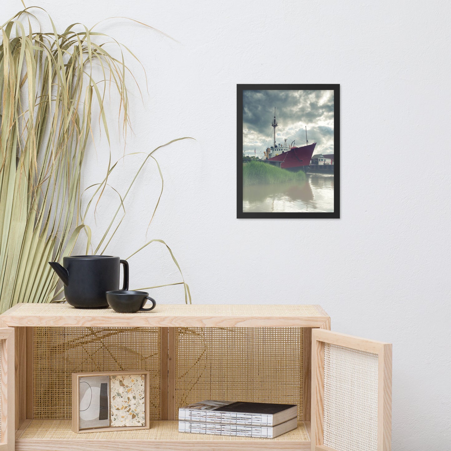 Foggy River Coastal Landscape Framed Photo Paper Wall Art Prints
