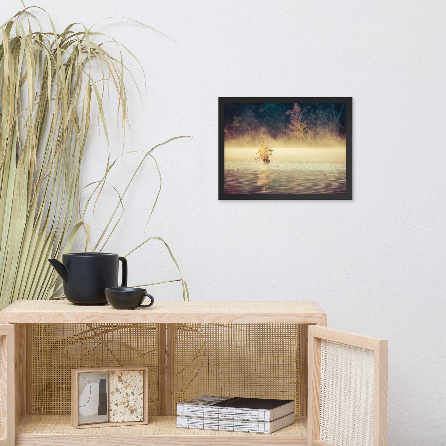 Golden Mist on Waples Pond Framed Photo Paper Wall Art Prints