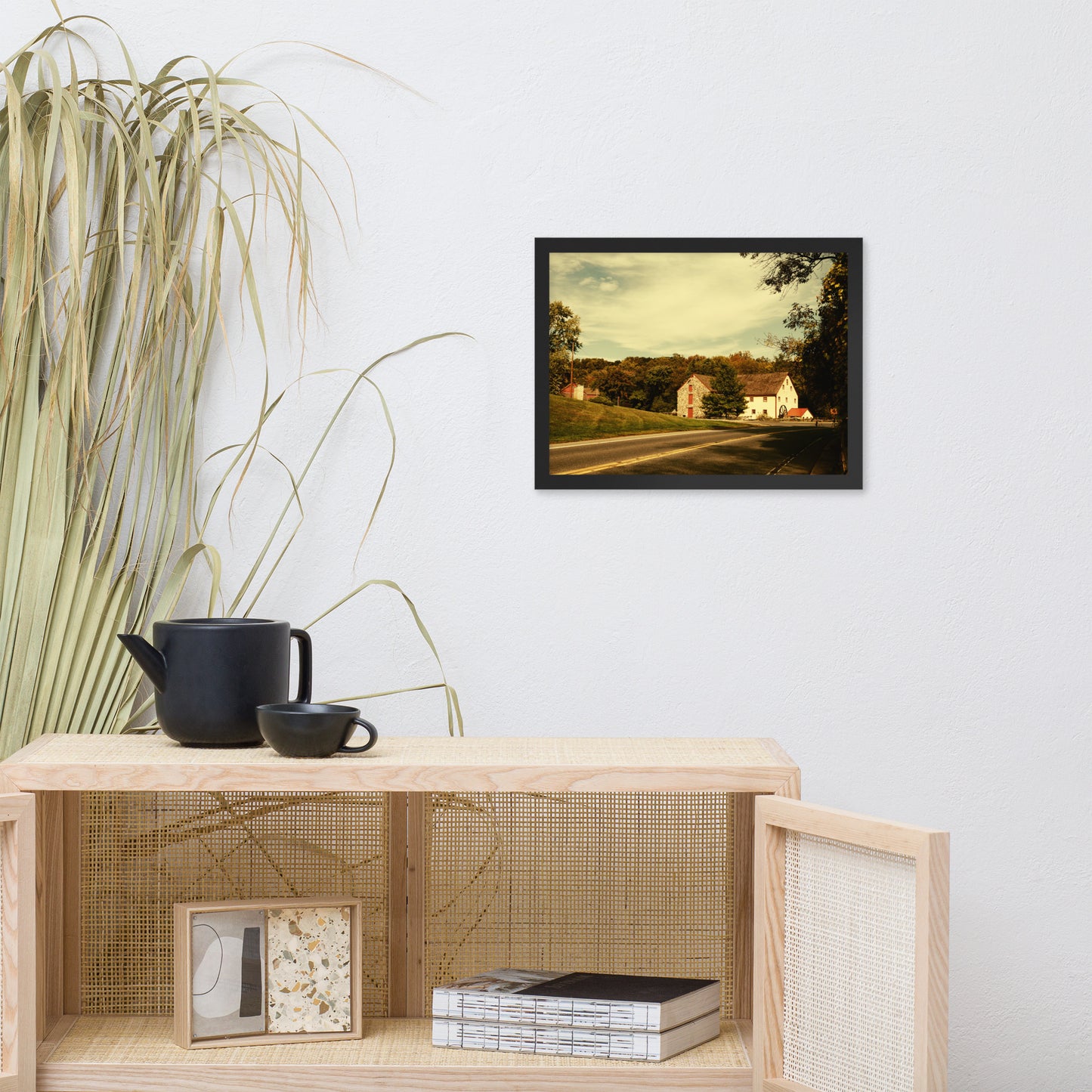 Greenbank Mill Summer Colorized Rural Framed Photo Paper Wall Art Prints