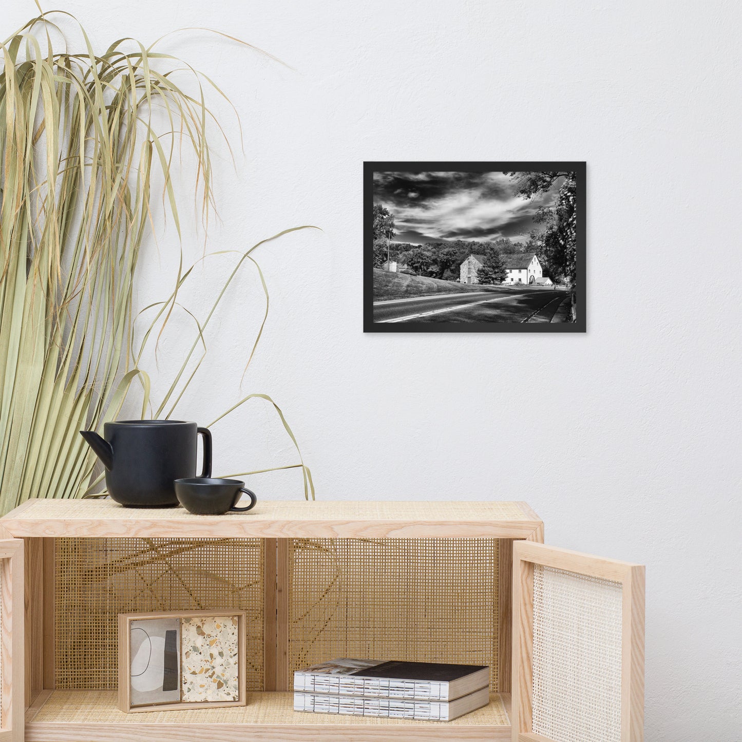 Greenbank Mill Summer in Black and White Framed Photo Paper Wall Art Prints