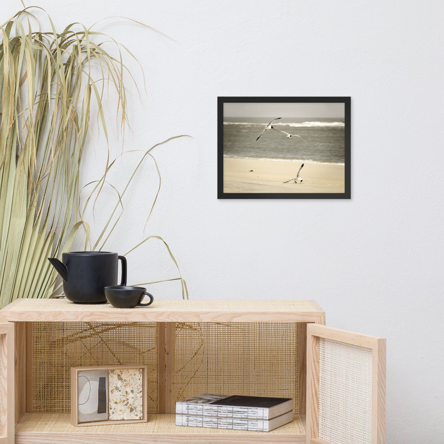 Life at the Shore Coastal Landscape Photo Framed Wall Art Print
