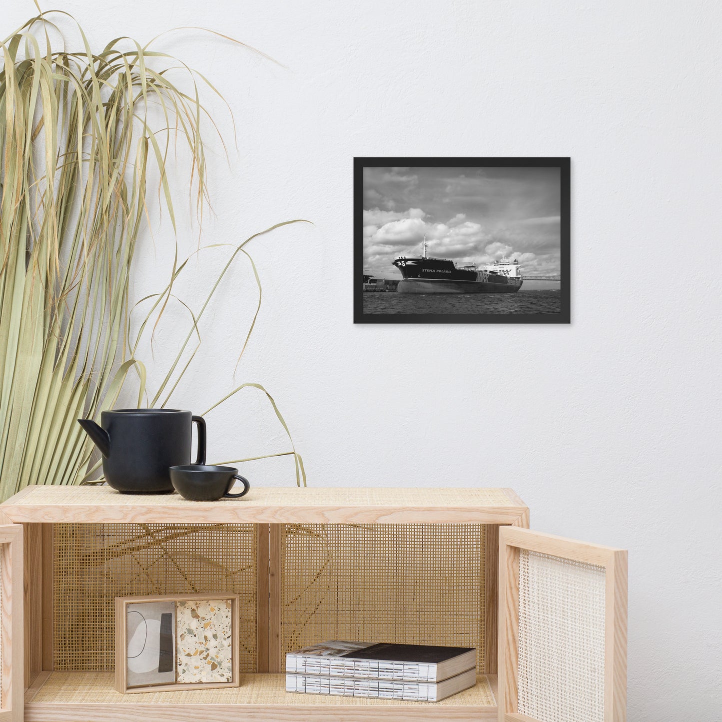 Ship on the St. Johns River Coastal Photo Framed Wall Art Print
