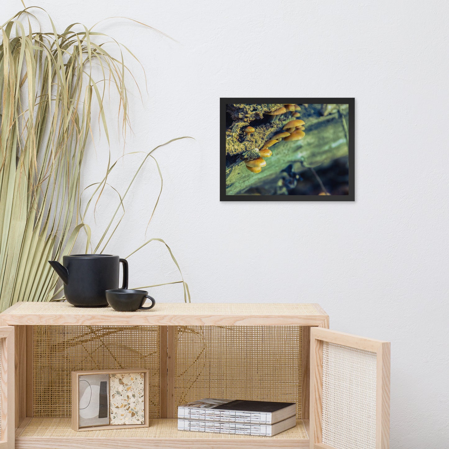 Framed Vintage Botanicals: Aged Mushroom Botanical / Nature Photo Framed Wall Art Print - Artwork - Wall Decor - Home Decor