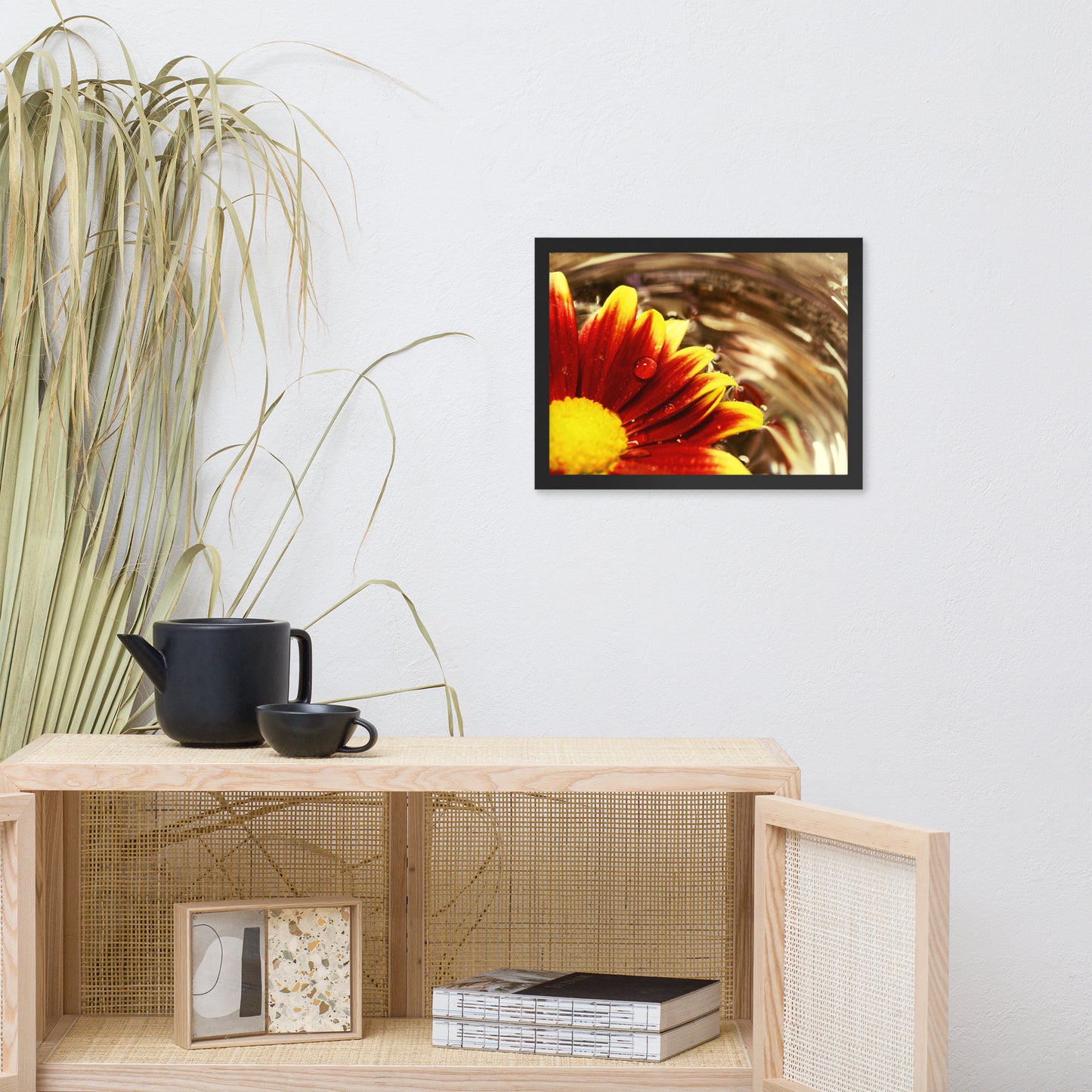 Floating Mum Floral Nature Photo Framed Wall Art Print