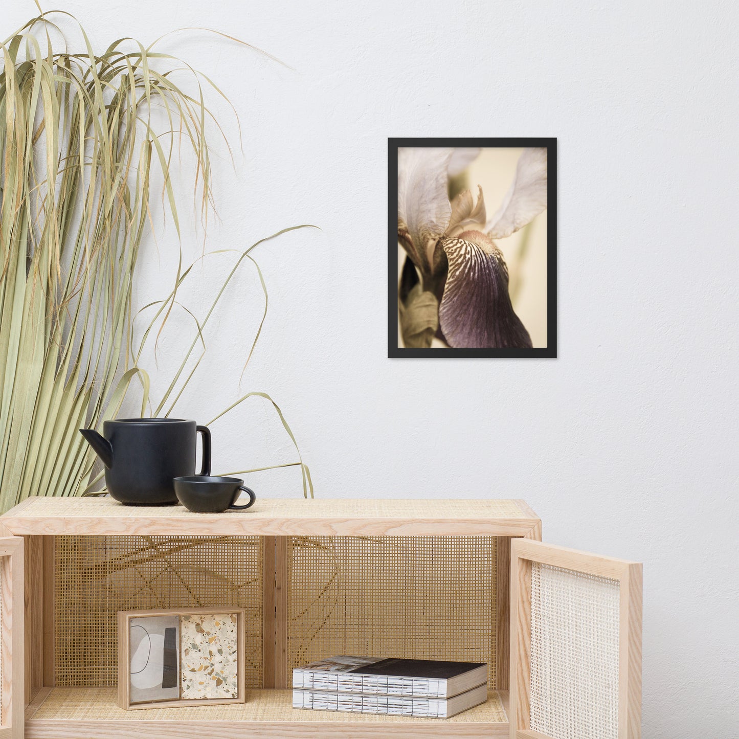 Japanese Iris Delight Aged Framed Photo Paper Wall Art Prints