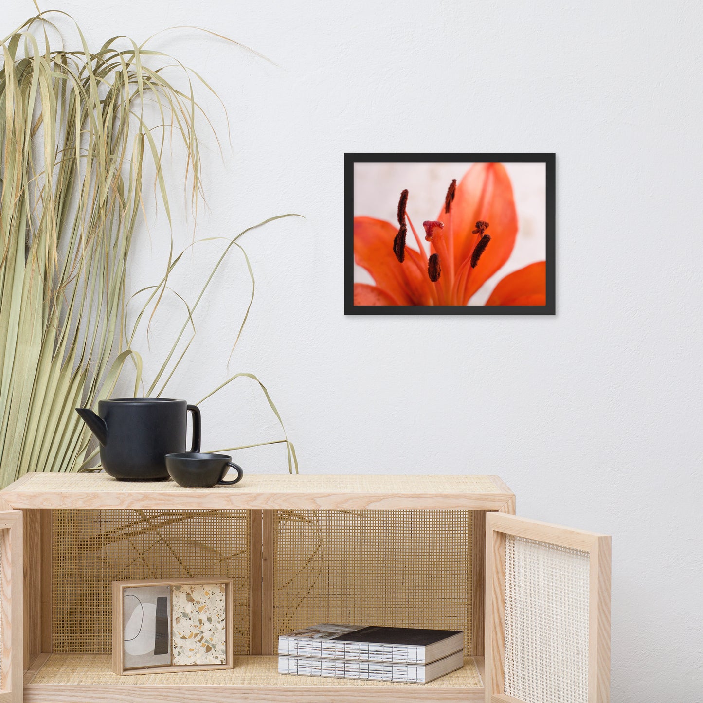 Lily Stigma Floral Nature Photo Framed Wall Art Print