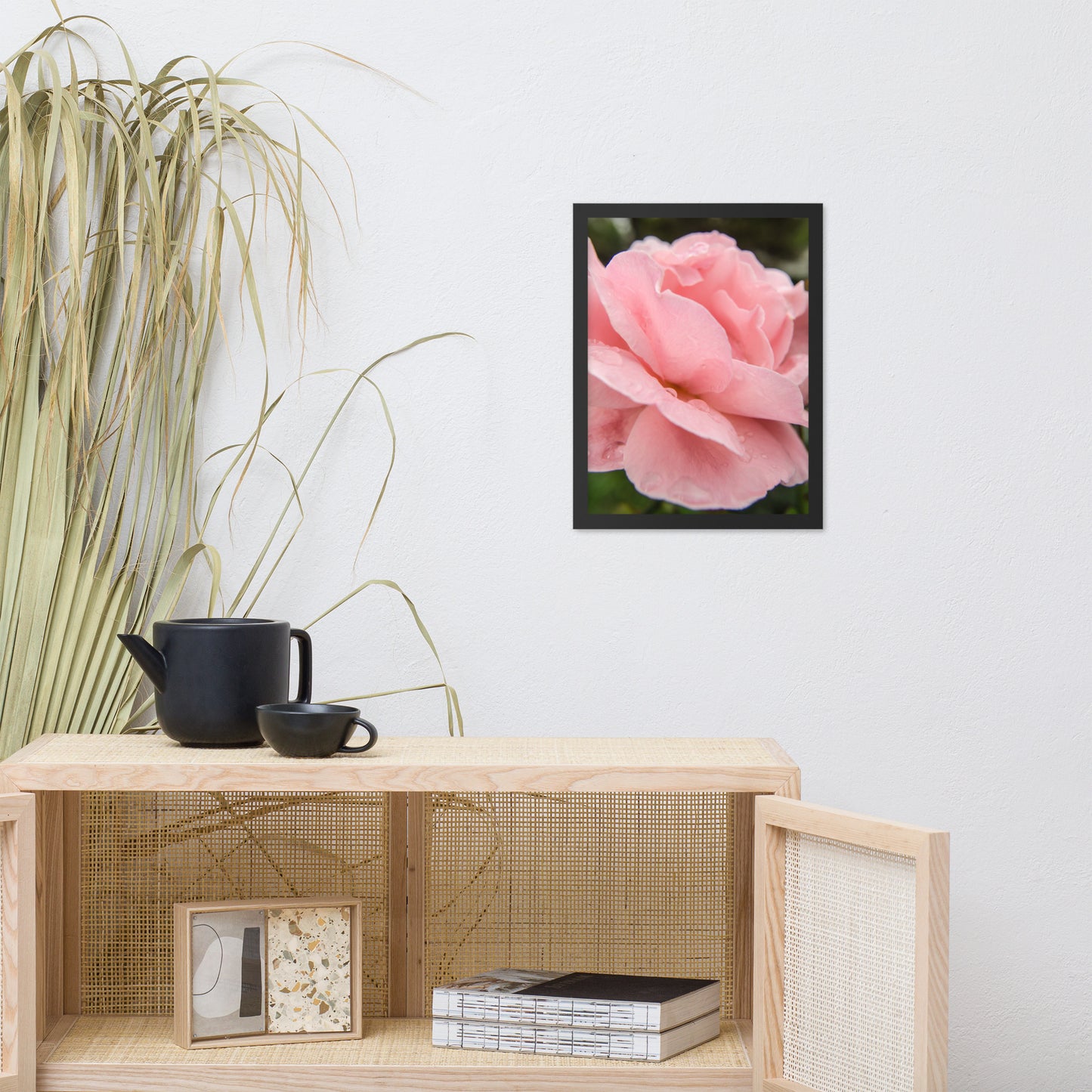 Pink Passion Floral Nature Photo Framed Wall Art Print