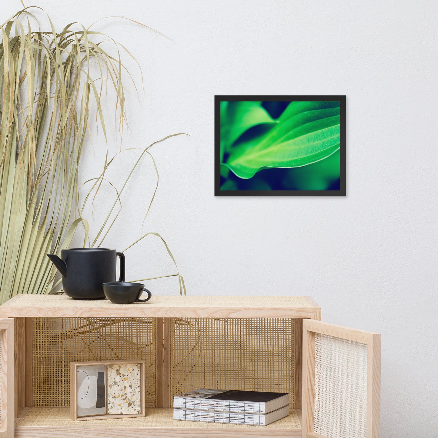 Mellow Hosta Leaves Botanical Nature Photo Framed Wall Art Print