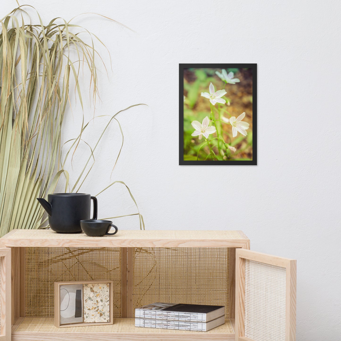 Tranquil Carolina Spring Beauty Floral Nature Photo Framed Wall Art Print