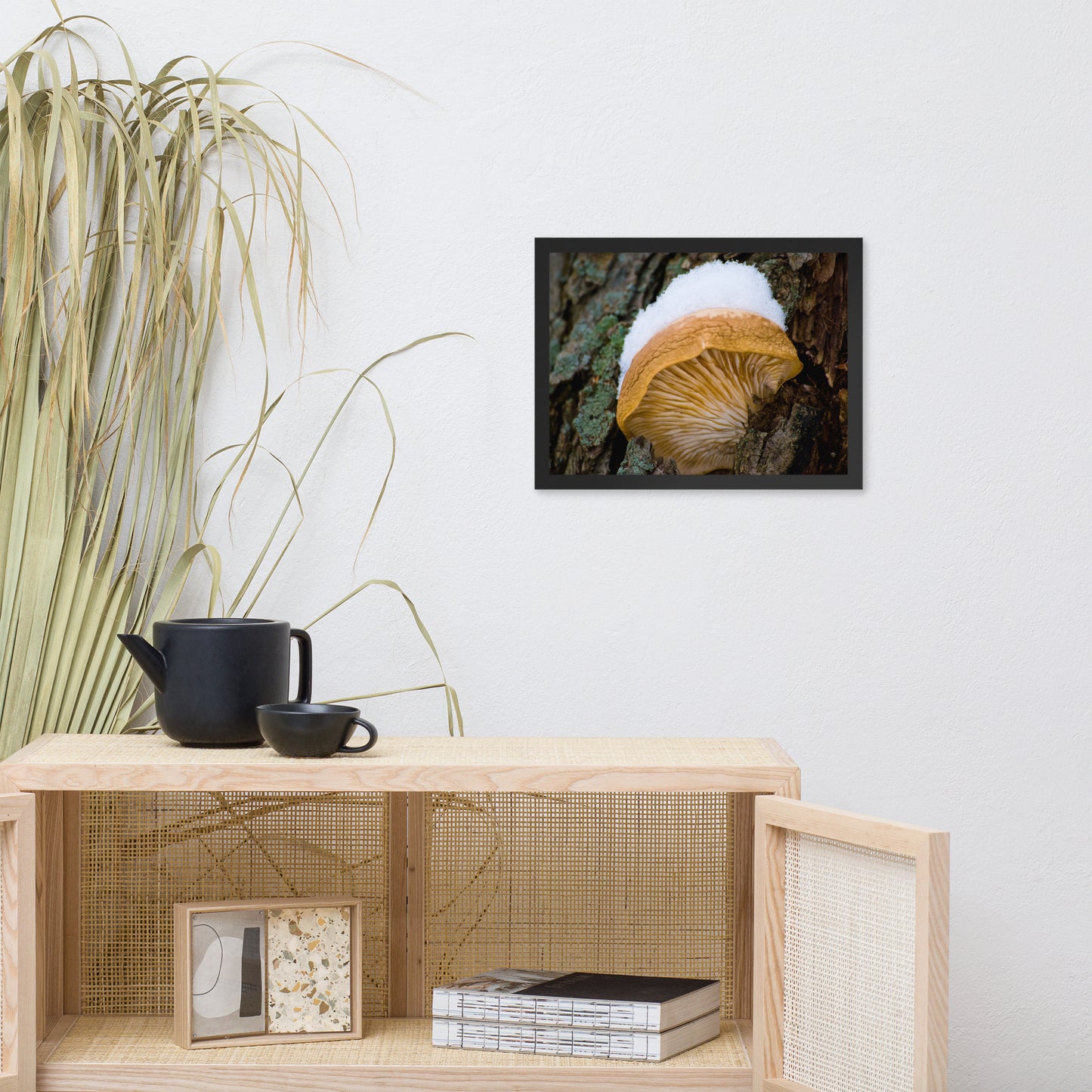 Snow Fungus Botanical Nature Photo Framed Wall Art Print