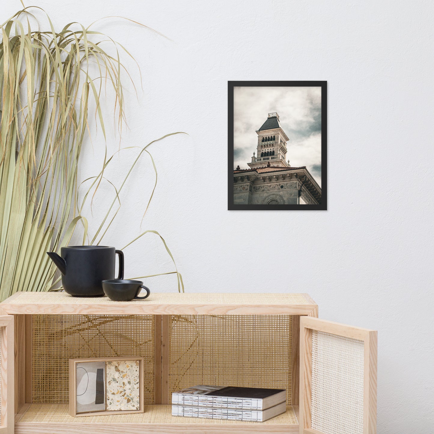 Bell Tower on Tomochichi Federal Building Savannah Ga Framed Wall Art Print