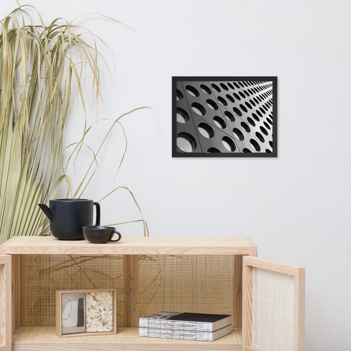 Binary Rhythm Architectural Photograph Framed Wall Art Print