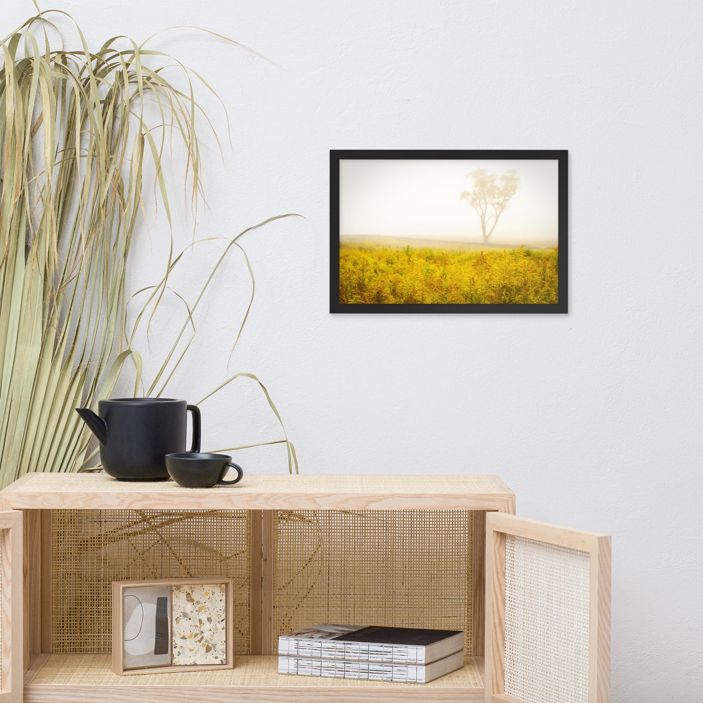 Dreams of Goldenrod and Fog Landscape Framed Photo Wall Art Prints