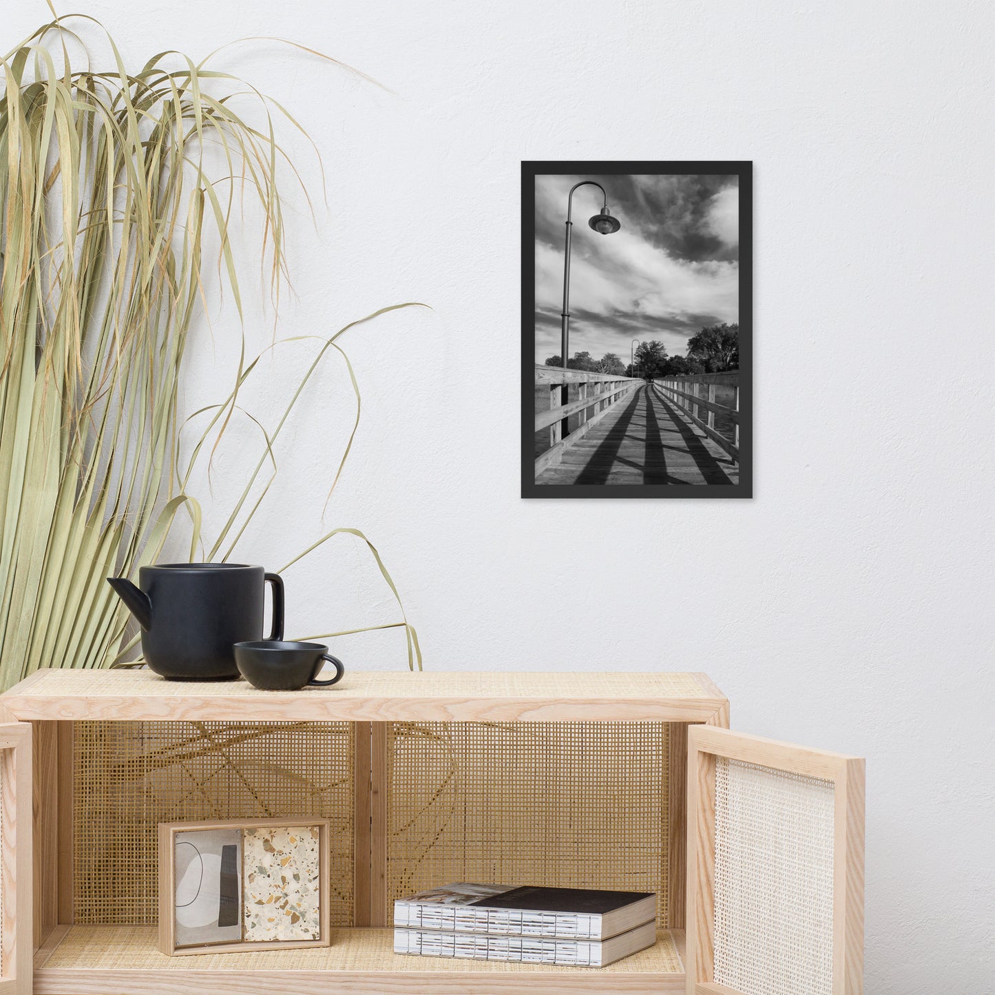 Follow the Lines Rural Landscape Framed Photo Paper Wall Art Prints