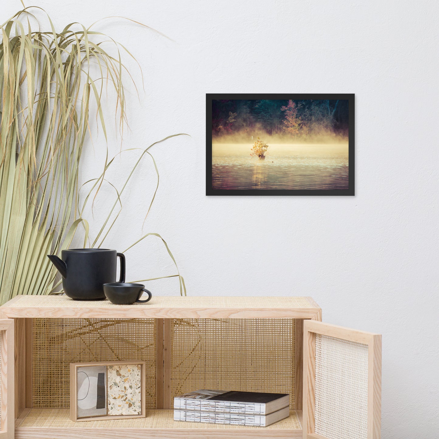 Golden Mist on Waples Pond Framed Photo Paper Wall Art Prints