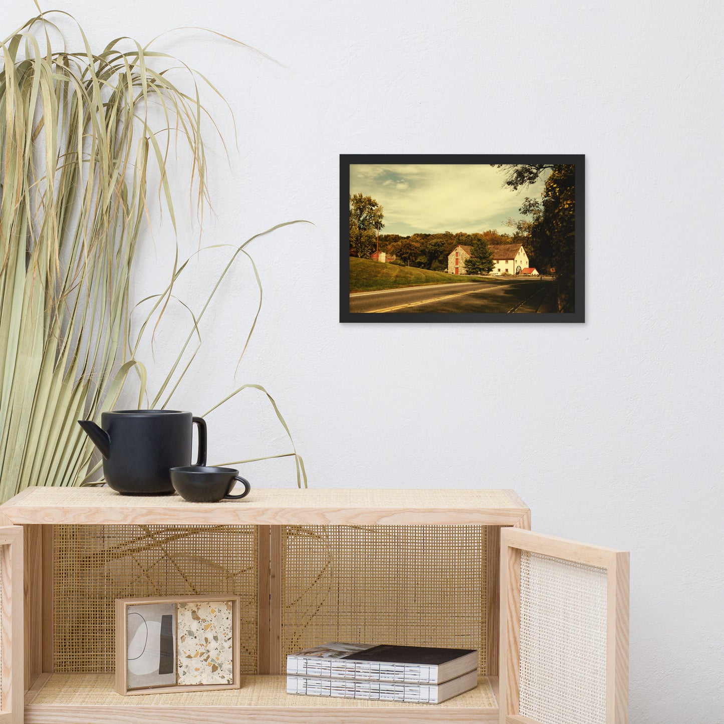 Greenbank Mill Summer Colorized Rural Framed Photo Paper Wall Art Prints