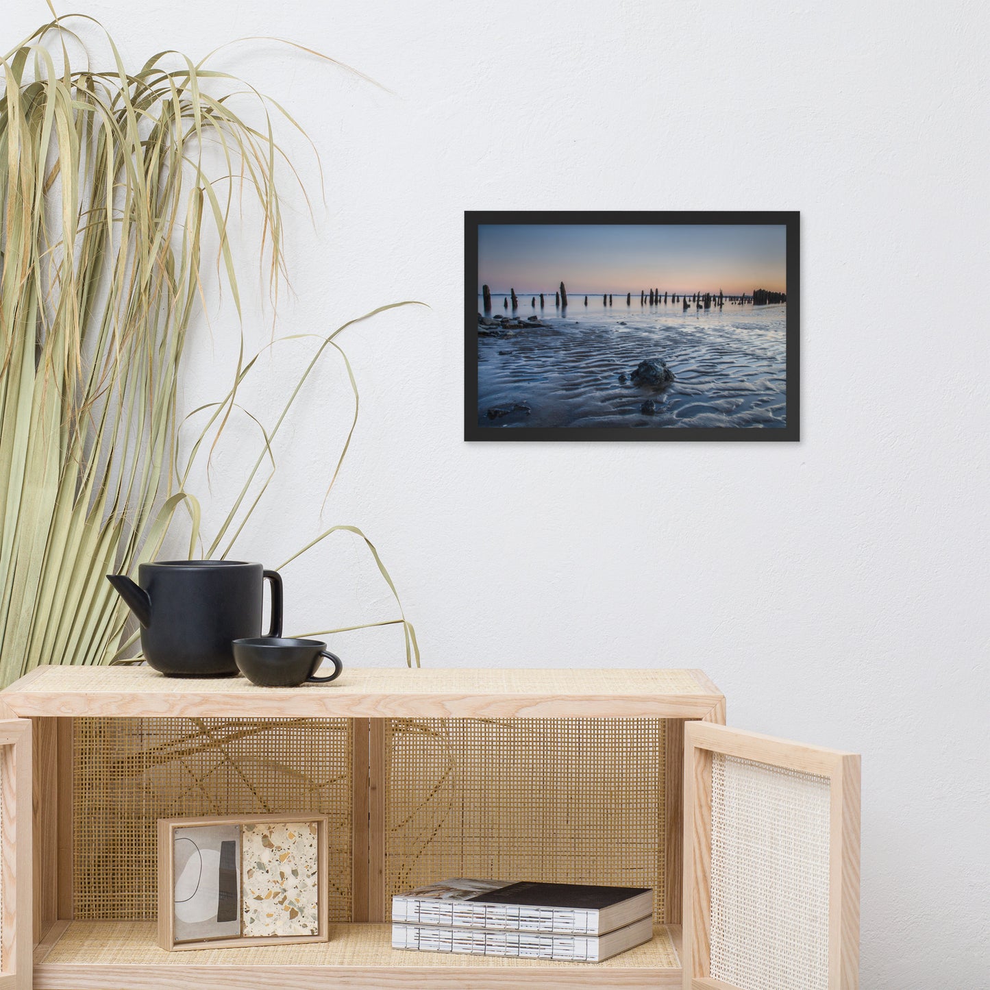 Low Tide At Battery Coastal Landscape Framed Photo Paper Wall Art Prints
