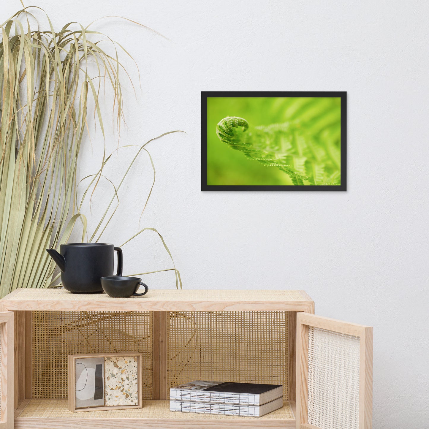 Fern Curl Botanical Nature Photo Framed Wall Art Print
