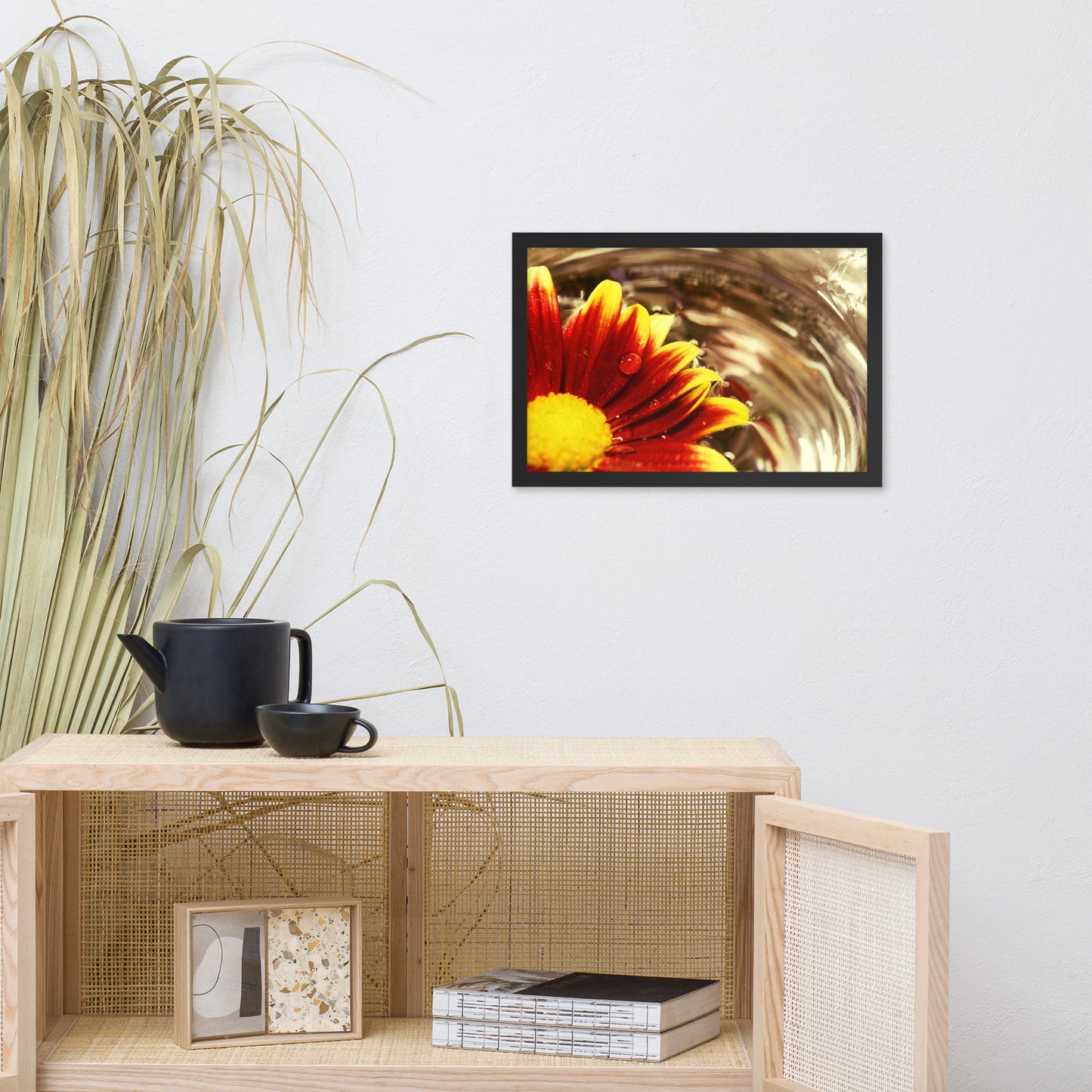 Floating Mum Floral Nature Photo Framed Wall Art Print