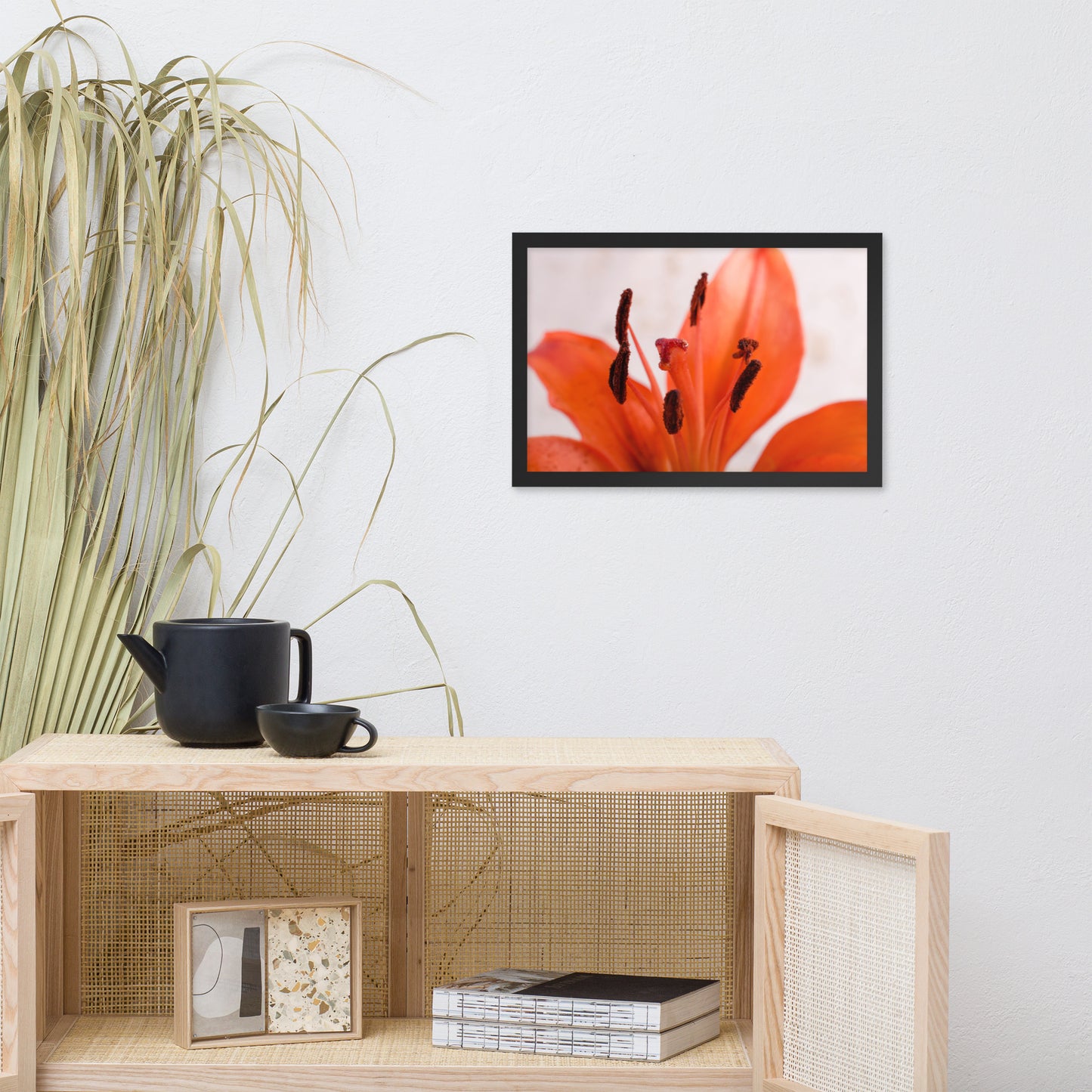Lily Stigma Floral Nature Photo Framed Wall Art Print