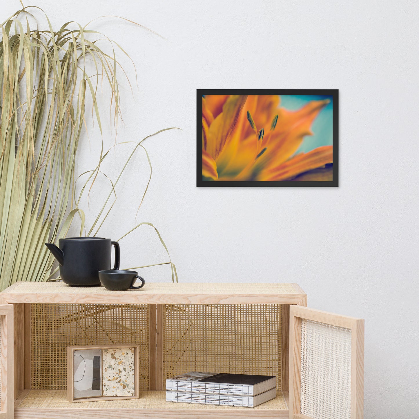 Mystical Tiger Lily Floral Nature Photo Framed Wall Art Print
