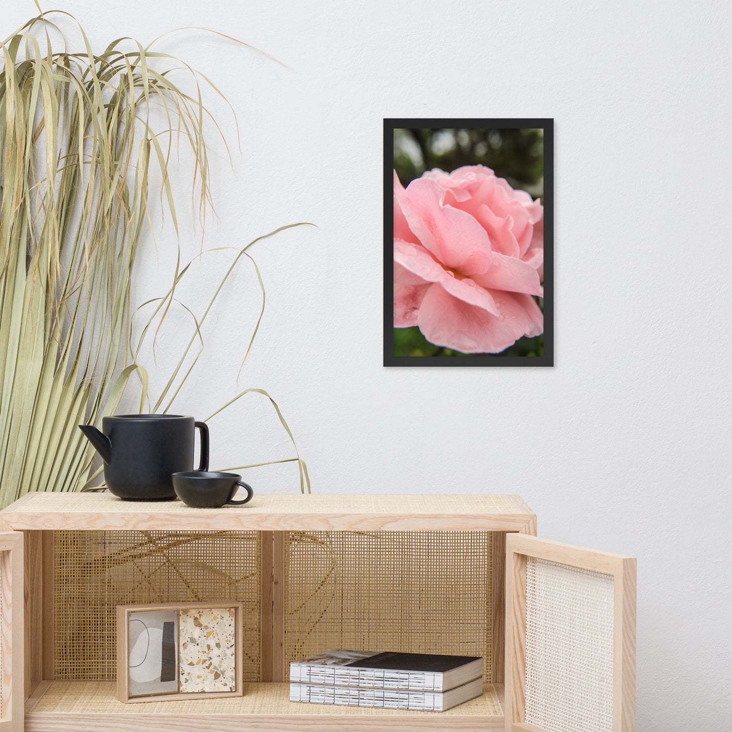 Pink Passion Floral Nature Photo Framed Wall Art Print