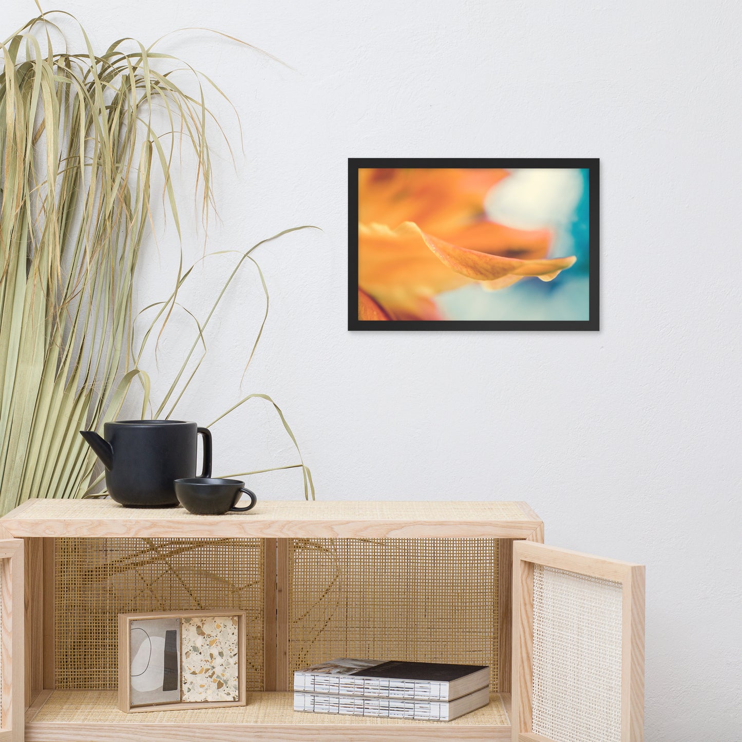 Serene Petals of Life Floral Nature Photo Framed Wall Art Print