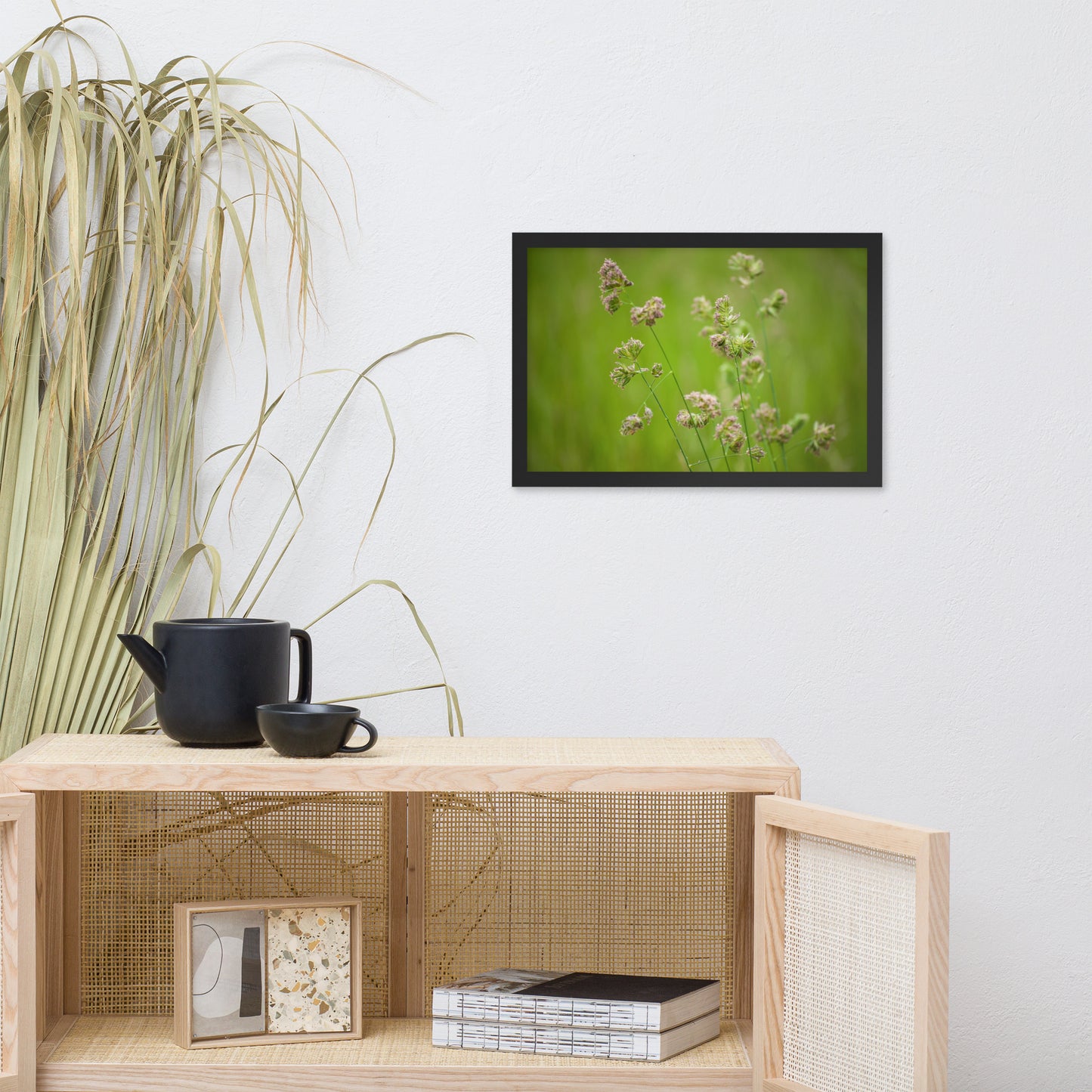 Softened Fields Botanical Nature Photo Framed Wall Art Print