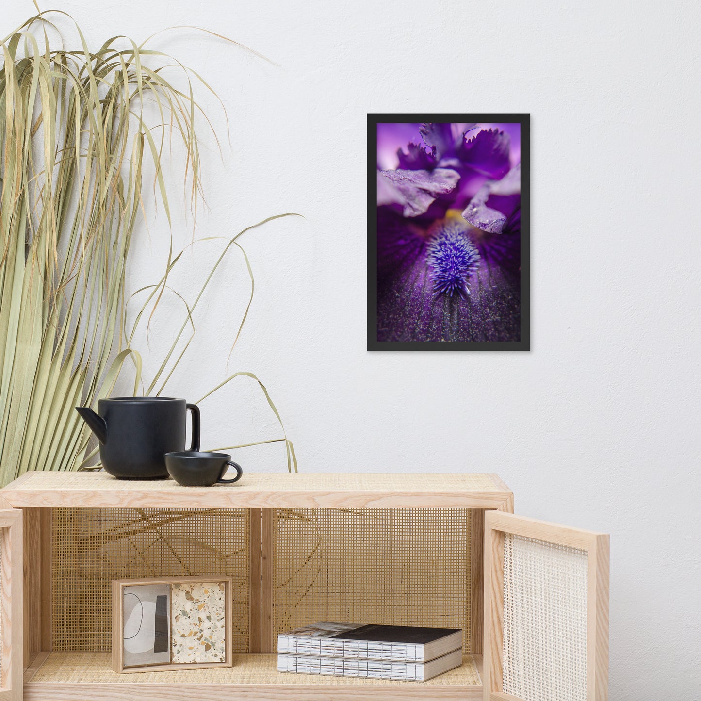 Stigma of Iris Floral Nature Photo Framed Wall Art Print