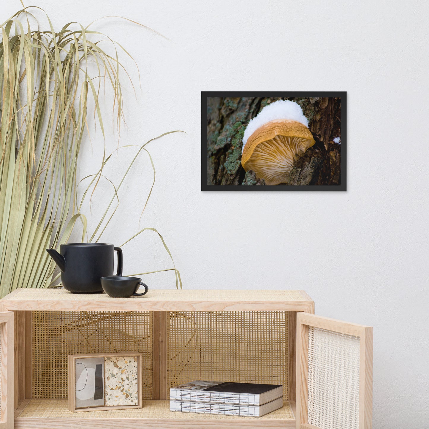 Snow Fungus Botanical Nature Photo Framed Wall Art Print