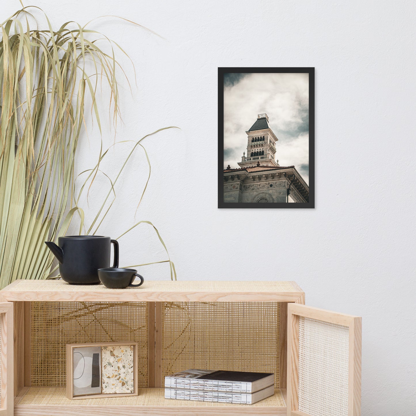 Bell Tower on Tomochichi Federal Building Savannah Ga Framed Wall Art Print