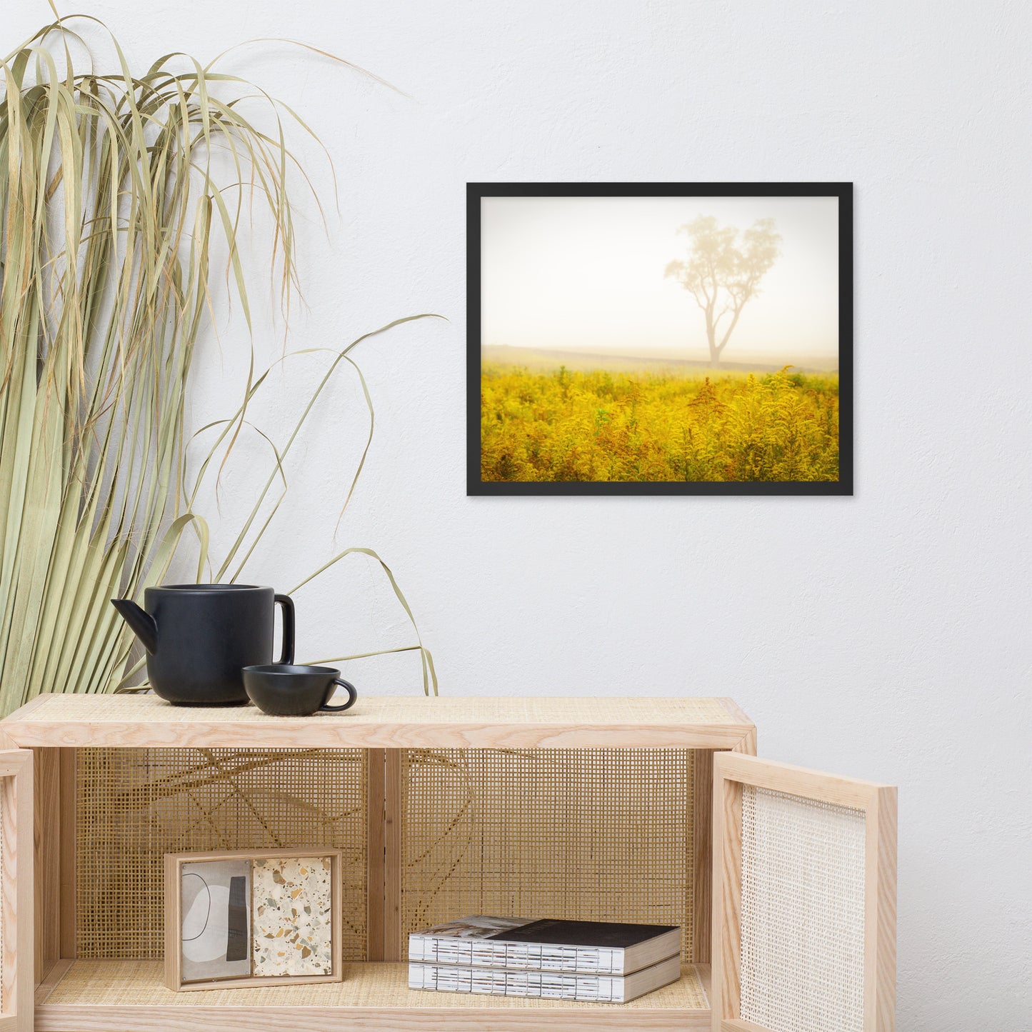Dreams of Goldenrod and Fog Landscape Framed Photo Wall Art Prints