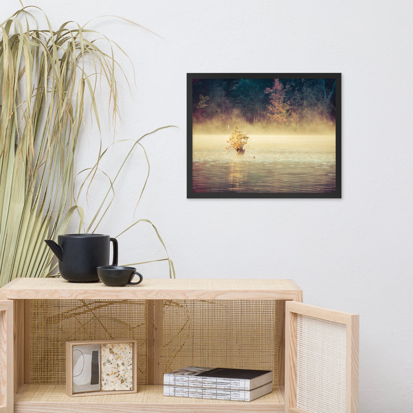 Golden Mist on Waples Pond Framed Photo Paper Wall Art Prints