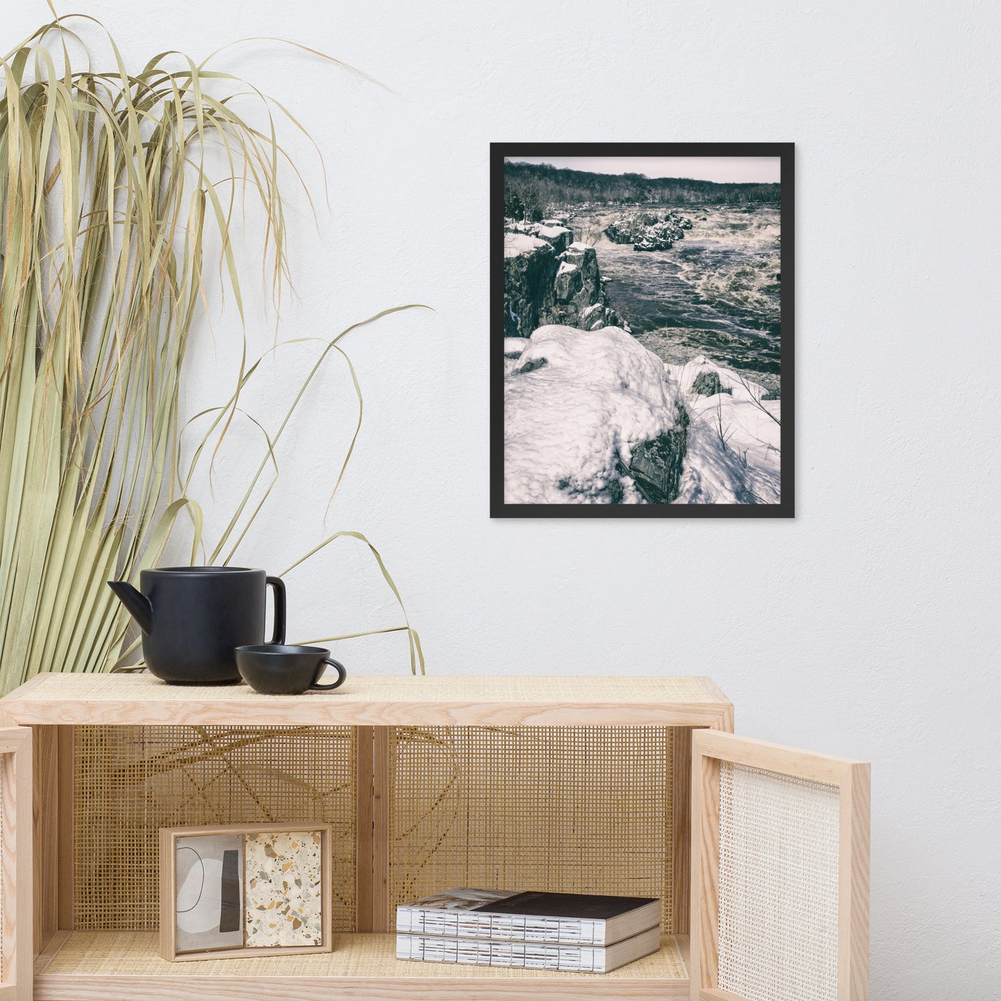 Great Falls Vintage Rural Landscape Framed Photo Paper Wall Art Prints