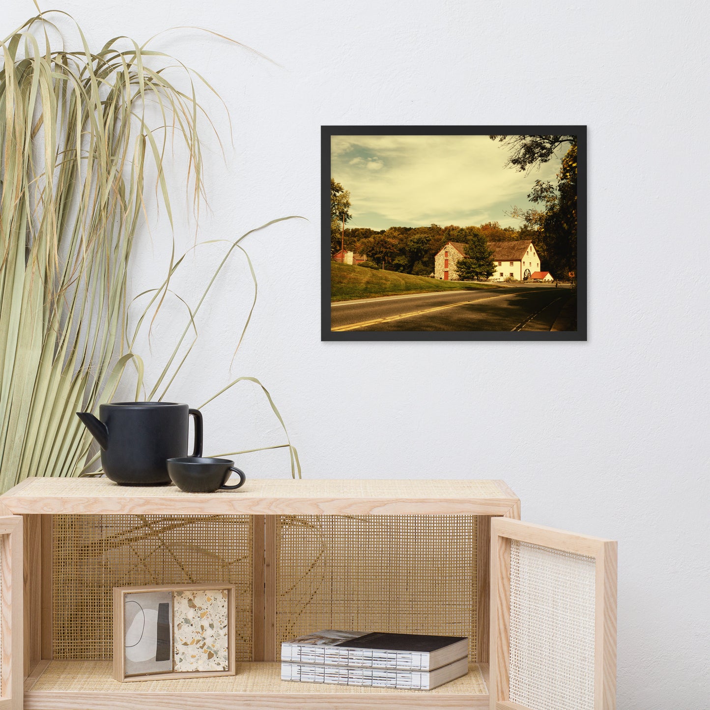 Greenbank Mill Summer Colorized Rural Framed Photo Paper Wall Art Prints