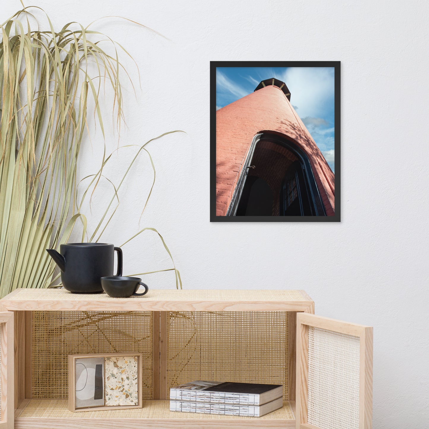 Jupiter Lighthouse Against Sky Landscape Photo Framed Wall Art Print