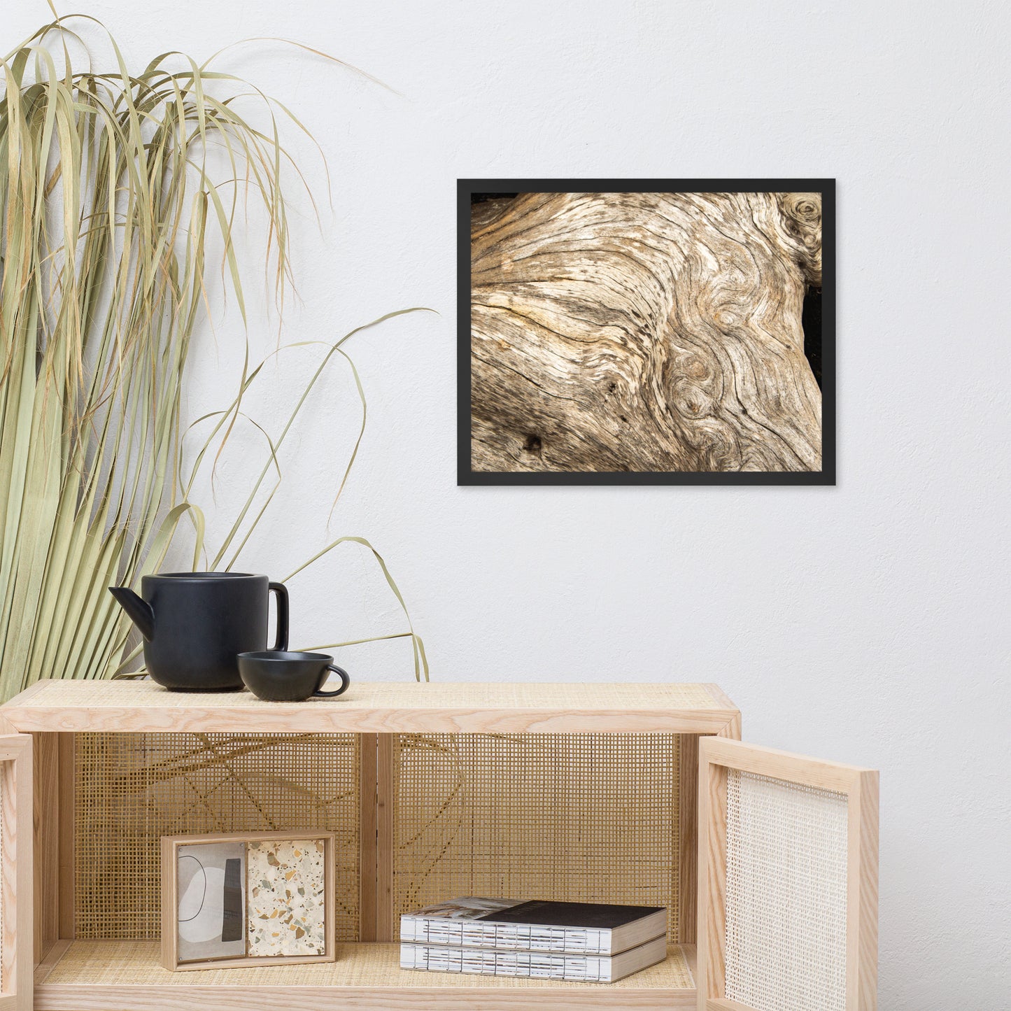 Dead Tree Boneyard Beach Florida Texture Close-up 3 Rustic Nature Photo Framed Wall Art Print