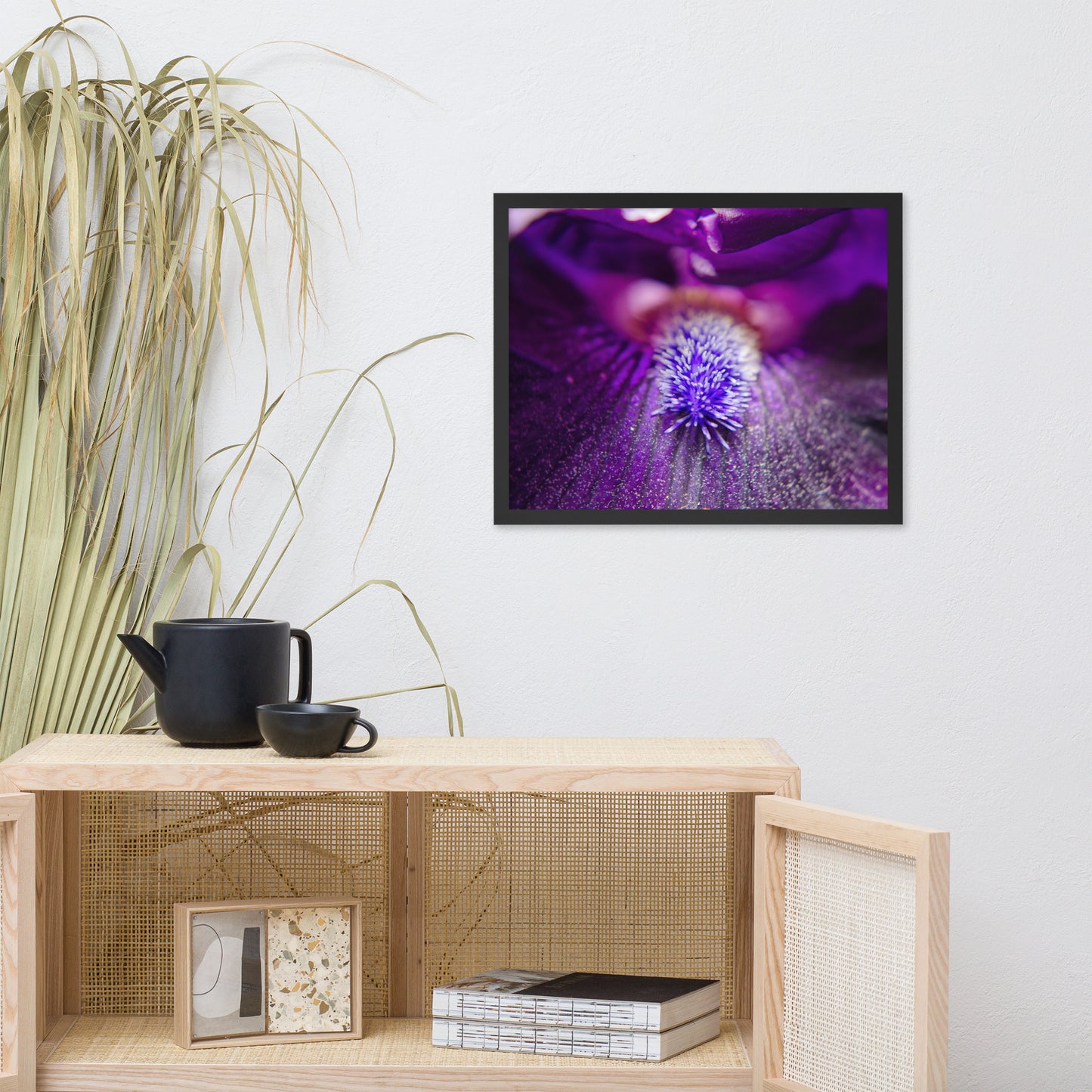 Eye of Iris Floral Nature Photo Framed Wall Art Print