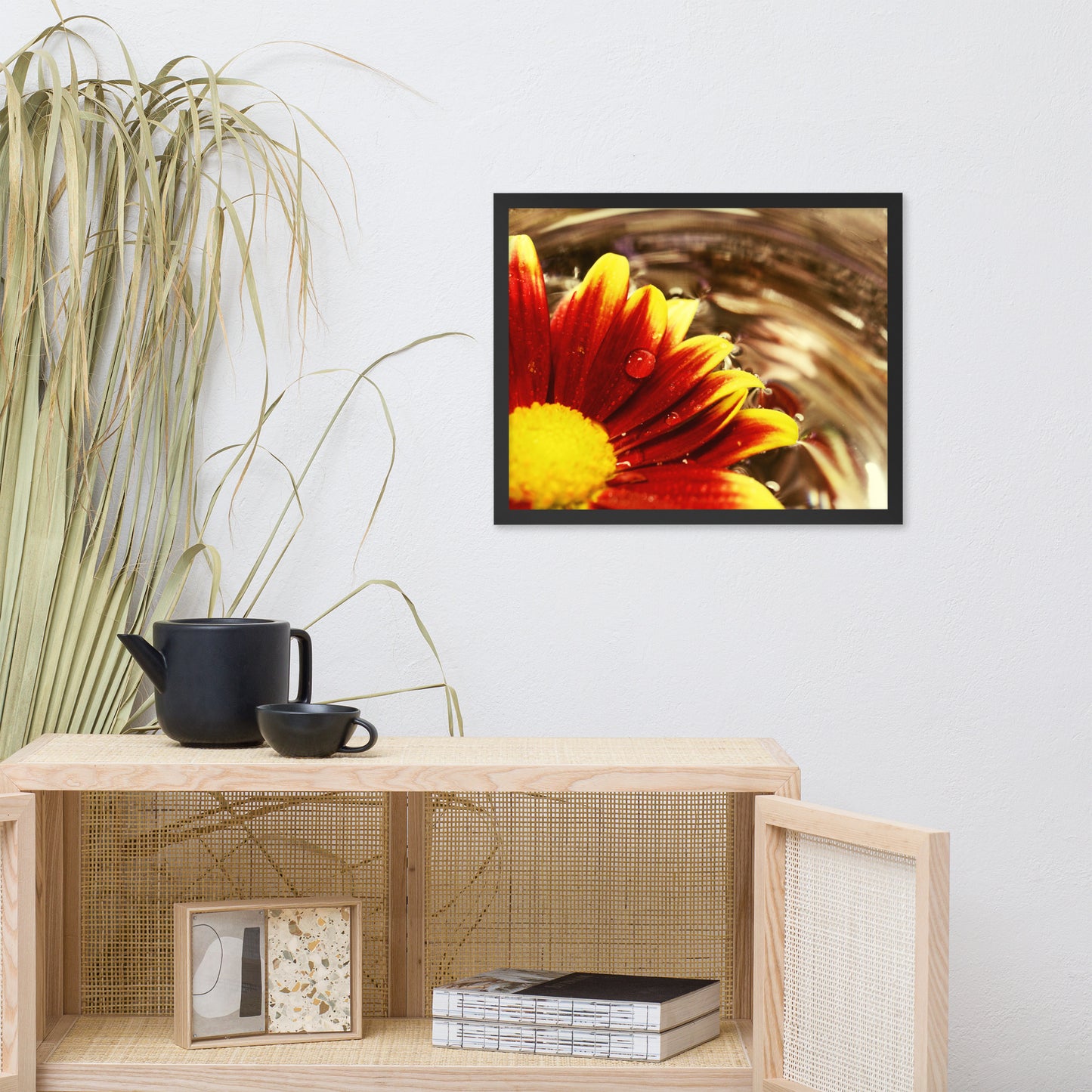 Floating Mum Floral Nature Photo Framed Wall Art Print