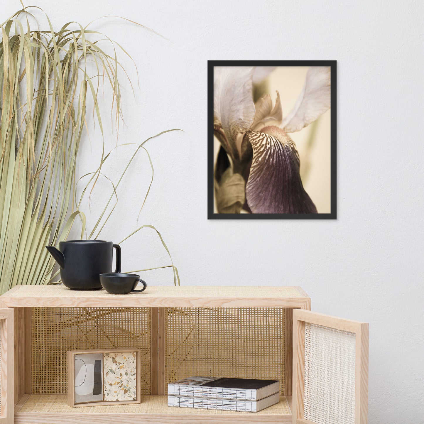 Japanese Iris Delight Aged Framed Photo Paper Wall Art Prints