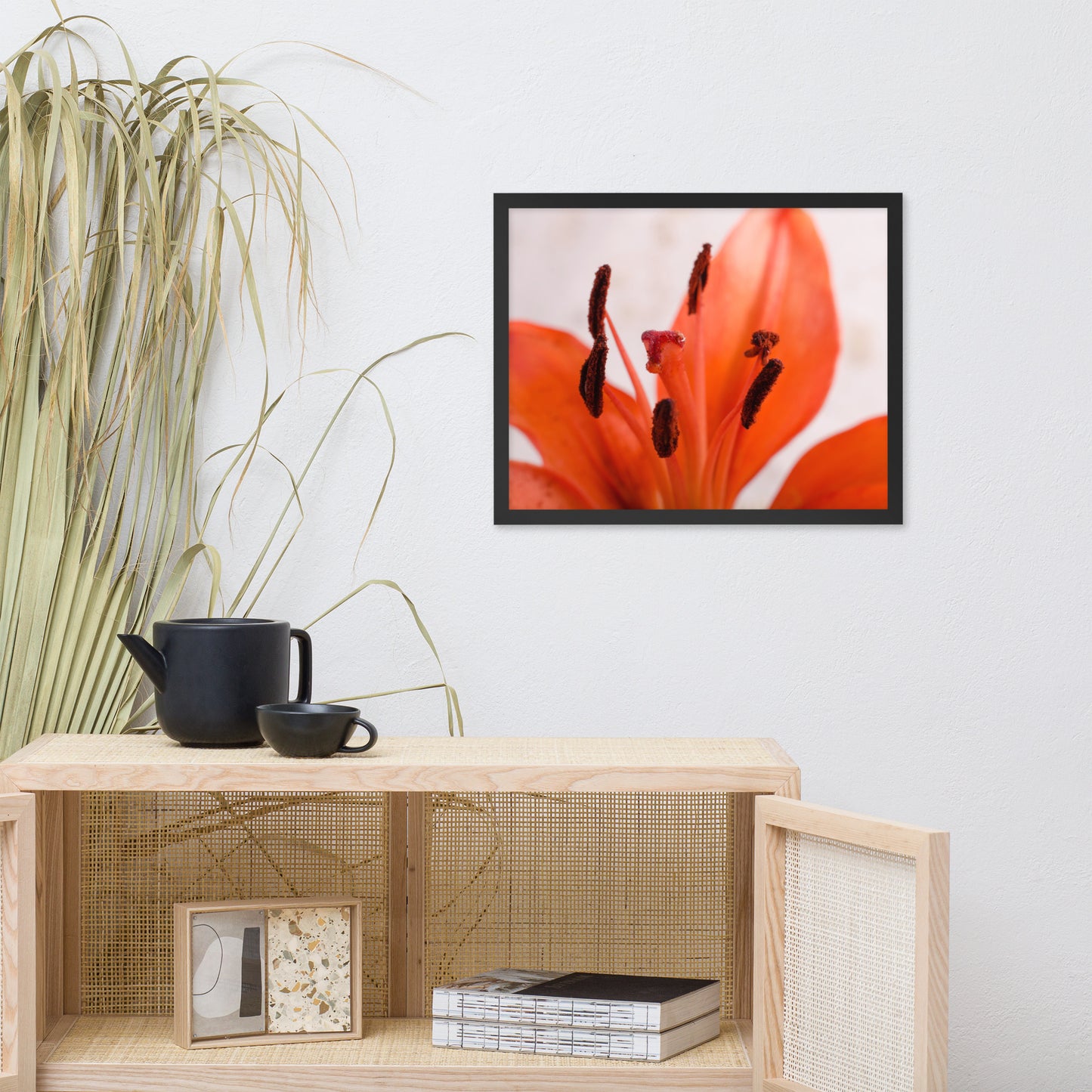 Lily Stigma Floral Nature Photo Framed Wall Art Print