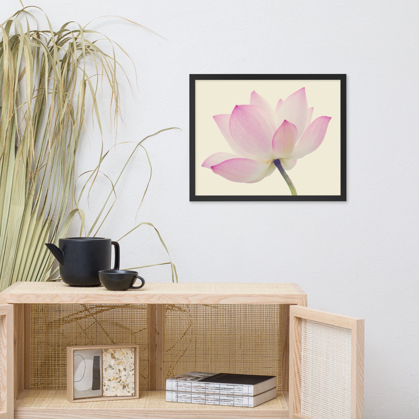 Lotus Flower Creamy Haze Effect Floral Nature Photo Framed Photo Paper Poster