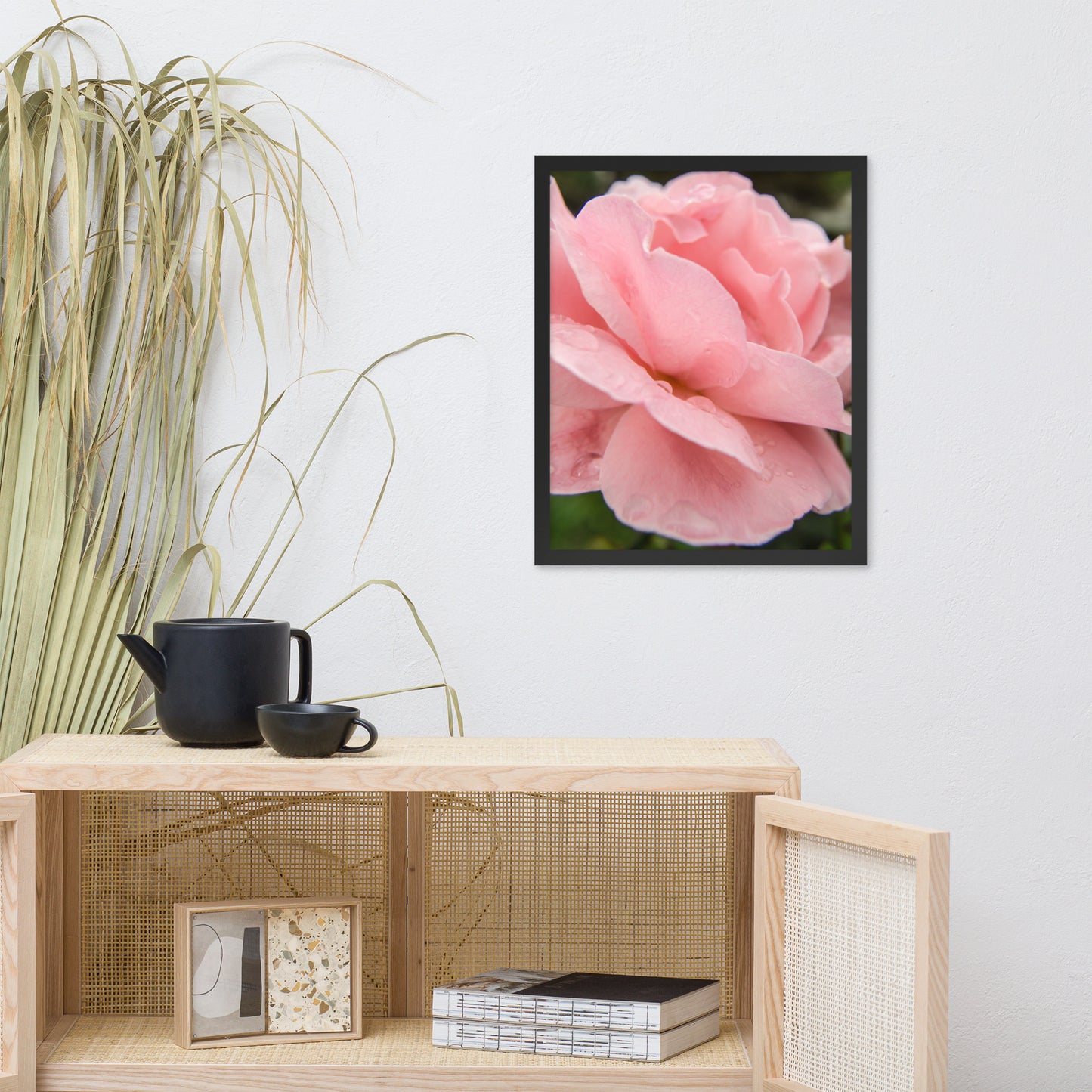 Pink Passion Floral Nature Photo Framed Wall Art Print