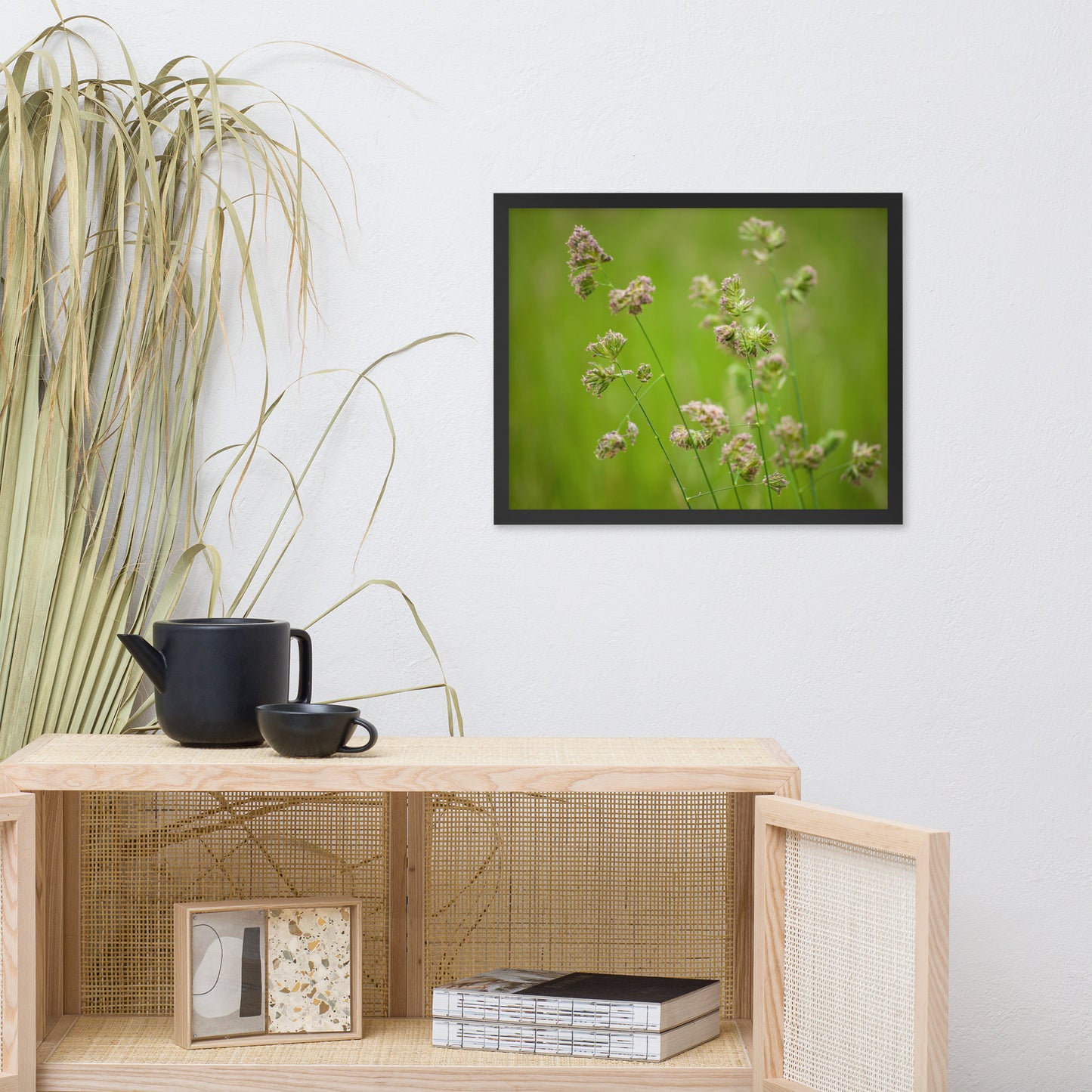 Softened Fields Botanical Nature Photo Framed Wall Art Print